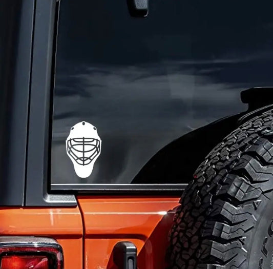 Goalie Mask Car Decal Sticker